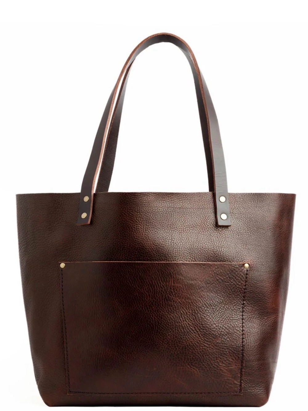Portland Leather- Leather Tote Bag in Coldbrew XL